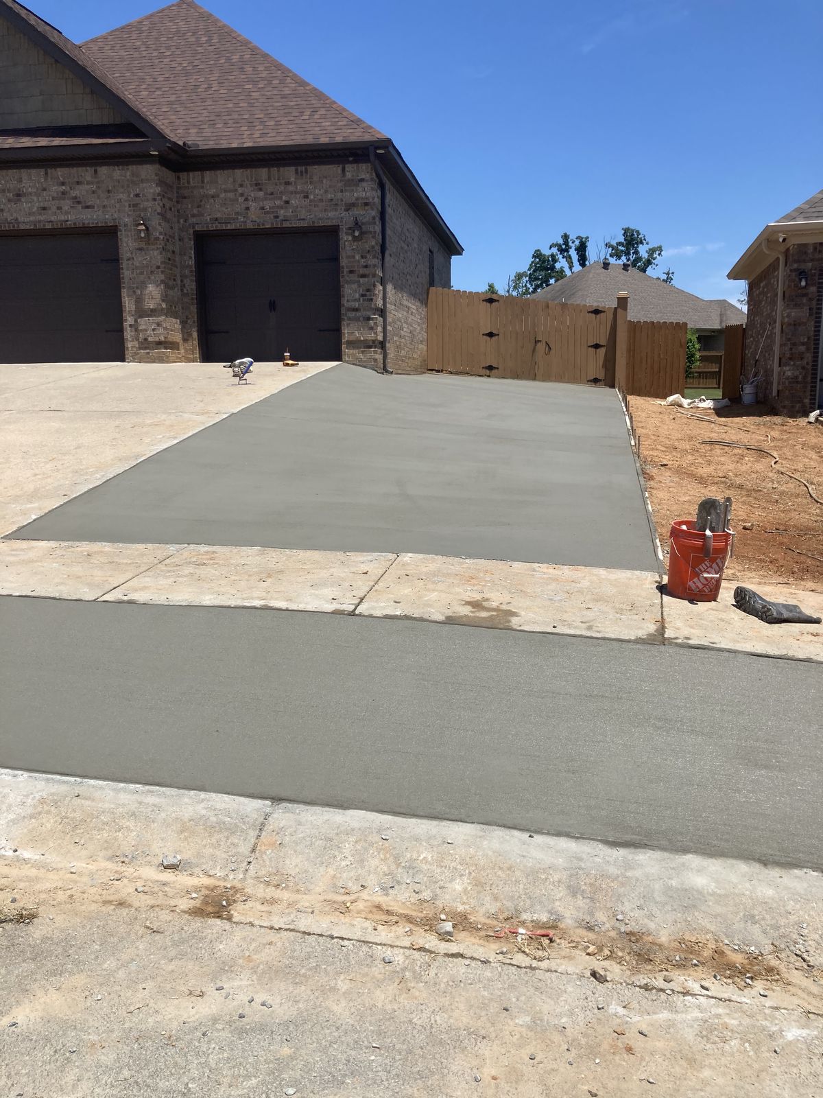Concrete driveway extension in Cabot, AR