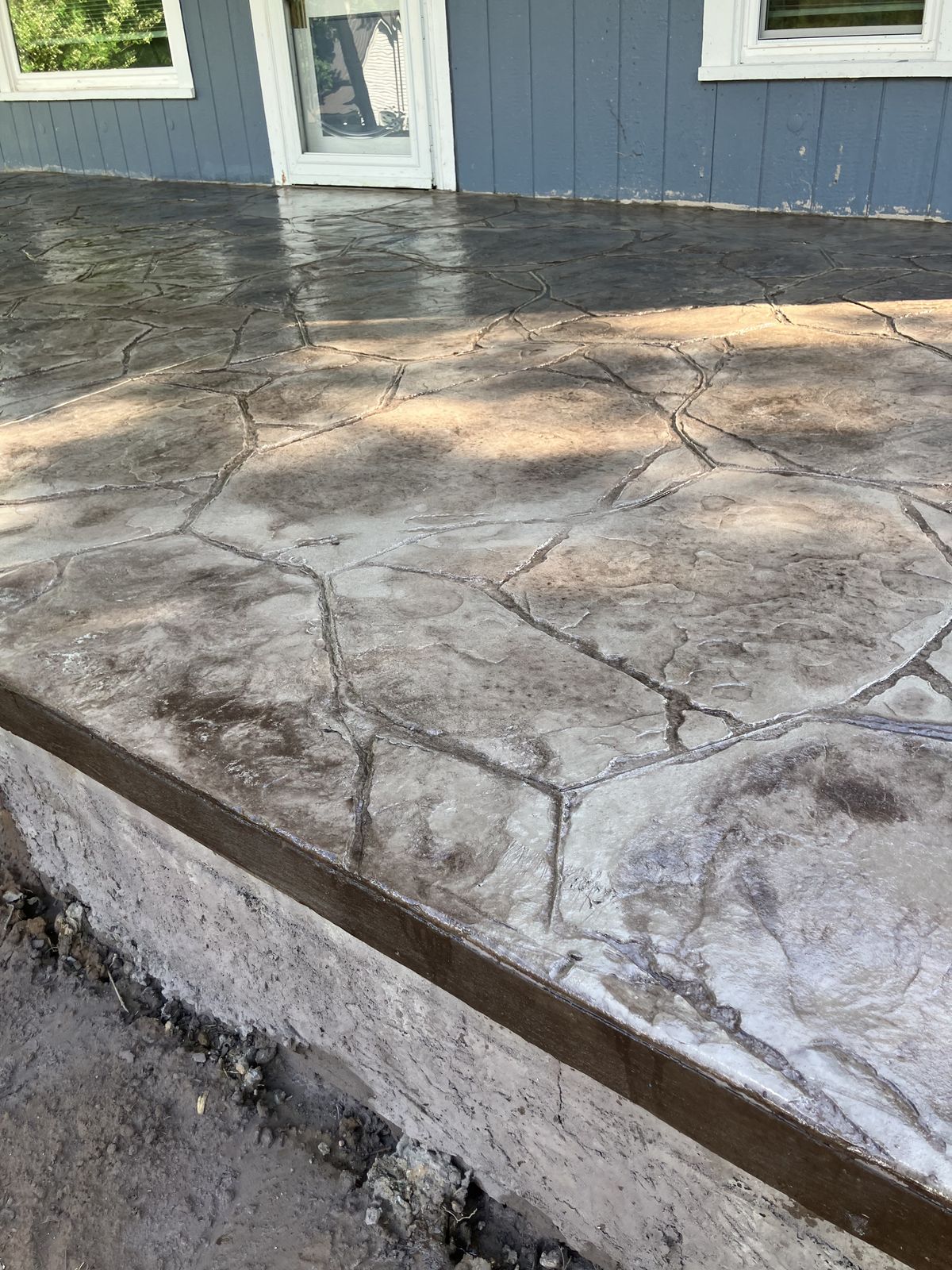 Stamped concrete porch in Arkansas