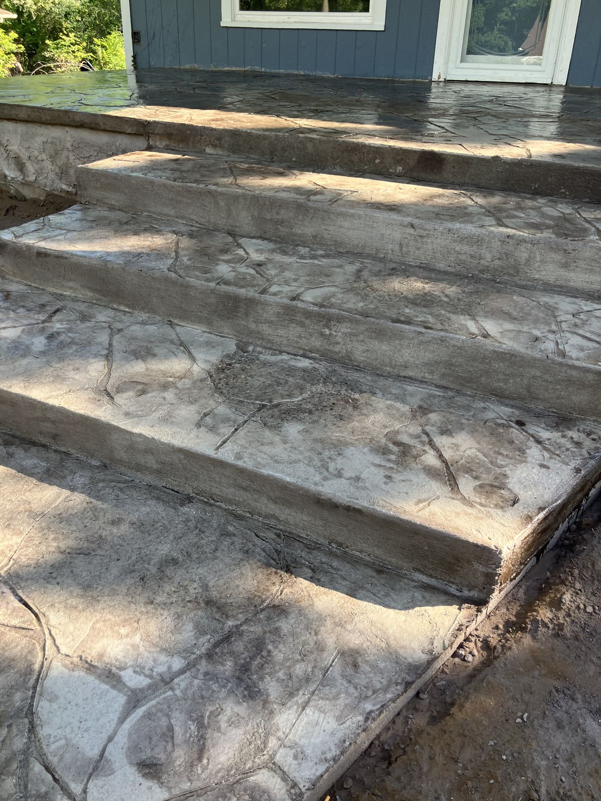 Stamped concrete steps in Cabot, AR